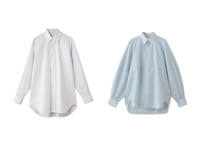 【BLAMINK/ブラミンク】のコットンストライプレギュラーカラーシャツ&パフスリーブレギュラーカラーシャツ おすすめ！トレンド、レディースファッションの通販 おすすめ人気トレンドファッション通販アイテム 人気、トレンドファッション・服の通販 founy(ファニー) ファッション Fashion レディースファッション Fashion for Women トップス・カットソー Cut & Sew Tops シャツ・ブラウス・オフィスカジュアル Elegant Blouses & Button-Ups シアー Sheer, See-Through スリーブ Sleeve, Long Sleeve / Short Sleeve ロング Long, Long-Length エレガント 上品 Elegant 新作・新入荷 New Arrivals / New In シンプル Simple, Minimal ストライプ Stripe, Striped Pattern ボトム Bottoms, Lower Wear レギュラー Regular, Standard Fit 羽織 Haori, Light Jacket |ID:crp329100000223915