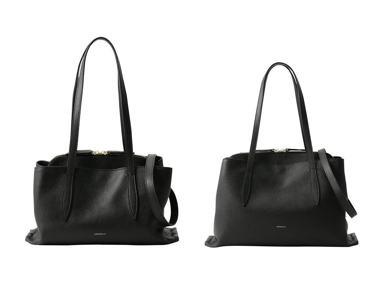 【LORISTELLA/ロリステッラ】のLORENZA ショルダートート&LORENZA ラージショルダートート おすすめ！トレンド、レディースファッションの通販 おすすめ人気トレンドファッション通販アイテム インテリア・キッズ・メンズ・レディースファッション・服の通販 founy(ファニー) 　ファッション　Fashion　レディースファッション　Fashion for Women　バッグ　Bags　スクエア　Square, Square Shape　ドッキング　Docking, Mixed Material　ラウンド　Round, Round Neck　ラップ　Wrap, Wrap Design　人気　Popular, Best Seller　ビジネス 仕事 通勤　Business / Work / Commuting　新作・新入荷　New Arrivals / New In　ブラック系　Black　|ID:crp329100000223921
