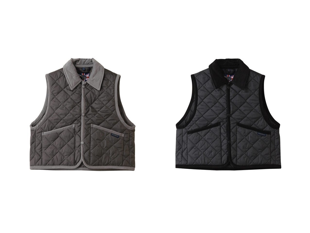 【lavenham/ラベンハム】のCROPPED RAYDON GILET ベスト おすすめ！トレンド、レディースファッションの通販 おすすめ人気トレンドファッション通販アイテム インテリア・キッズ・メンズ・レディースファッション・服の通販 founy(ファニー) 　ファッション　Fashion　レディースファッション　Fashion for Women　アウター　Coat / Outerwear Collection　レディースジャケット・軽アウター　Jackets　エレガント 上品　Elegant　キルティング　Quilted, Quilting　キルト　Quilt, Quilted Fabric　クロップド　Cropped, Short Length　ジャケット　Jacket, Outerwear　トレンド　Trend, Trending Now　バランス　Balance, Style Balance　フェミニン　Feminine, Girly　ベスト　Vest, Waistcoat　定番　Standard, Basic Item　新作・新入荷　New Arrivals / New In　グレー系　Gray　ブラック系　Black　|ID:crp329100000223935