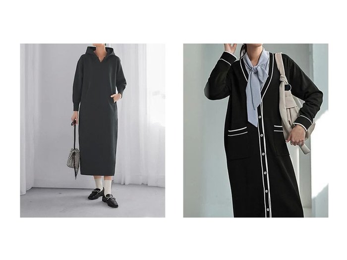 【STYLE DELI/スタイルデリ】の【LUXE】ライン配色ニットワンピース&【LUXE】ニットパーカーワンピースC おすすめ！トレンド、レディースファッションの通販 おすすめ人気トレンドファッション通販アイテム 人気、トレンドファッション・服の通販 founy(ファニー) ファッション Fashion レディースファッション Fashion for Women ワンピース Dresses ニットワンピース Knit Dresses イエロー Yellow スウェット / スエット Sweatshirt, Sweatwear ストレート Straight, Straight Cut スリット Slit, Slit Detail センター Center, Center Line ダウン Down, Puffer 人気 Popular, Best Seller パターン Pattern, Design Print フォルム Silhouette, Form ベーシック Basic, Essential ポケット Pocket, Pocket Detail ループ Loop, Loop Knit 夏 Summer インナー Innerwear 春 Spring カットソー Cut and Sewn Top シンプル Simple, Minimal スタイリッシュ Stylish, Fashionable タートル Turtleneck, Turtle Collar 長袖 Long Sleeve, Full Sleeve ハイネック High Neck, Mock Neck ペチコート Petticoat, Underskirt メタル Metal, Metal Parts レギンス Leggings, Stretch Pants 冬 Winter / This Winter A/W・秋冬 Autumn/Winter |ID:crp329100000223962