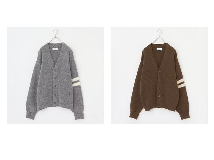 【12closet/トゥエルブクローゼット】の【石上美津江さんコラボ】モヘア混ライン入りカーディガン おすすめ！トレンド、レディースファッションの通販 おすすめ人気トレンドファッション通販アイテム 人気、トレンドファッション・服の通販 founy(ファニー) ファッション Fashion レディースファッション Fashion for Women トップス・カットソー Cut & Sew Tops カーディガン・羽織り Layered Style Cardigans カーディガン Cardigan, Knitwear コラボ Collaboration, Collab |ID:crp329100000223964