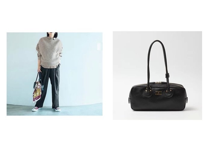 【YOUNG & OLSEN The DRYGOODS STORE/ヤングアンドオルセン】のEMBOSSED LEATHER STUDENT S おすすめ！トレンド、レディースファッションの通販 おすすめ人気トレンドファッション通販アイテム 人気、トレンドファッション・服の通販 founy(ファニー) ファッション Fashion レディースファッション Fashion for Women エレガント 上品 Elegant フォルム Silhouette, Form |ID:crp329100000223971