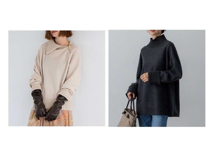 【NIJYUSANKU/23区】のボイルドウールコンビ ジップ タートルニット&ボイルドウールコンビニット チュニック おすすめ！トレンド、レディースファッションの通販 おすすめ人気トレンドファッション通販アイテム 人気、トレンドファッション・服の通販 founy(ファニー) ファッション Fashion レディースファッション Fashion for Women トップス・カットソー Cut & Sew Tops ニット Knit Tops & Sweaters インナー Innerwear シンプル Simple, Minimal ジップ Zip, Zipper セーター Sweater, Knitwear タートル Turtleneck, Turtle Collar チュニック Tunic, Long Top デニム Denim, Jeans Material 定番 Standard, Basic Item なめらか Smooth, Silky Texture フェルト Felt, Felt Fabric ワイド Wide, Wide Fit A/W・秋冬 Autumn/Winter 冬 Winter / This Winter 新作・新入荷 New Arrivals / New In エレガント 上品 Elegant 2025年 2025 2025-2026秋冬・A/W Autumn/Winter 2025–26 AW25–26 |ID:crp329100000223985