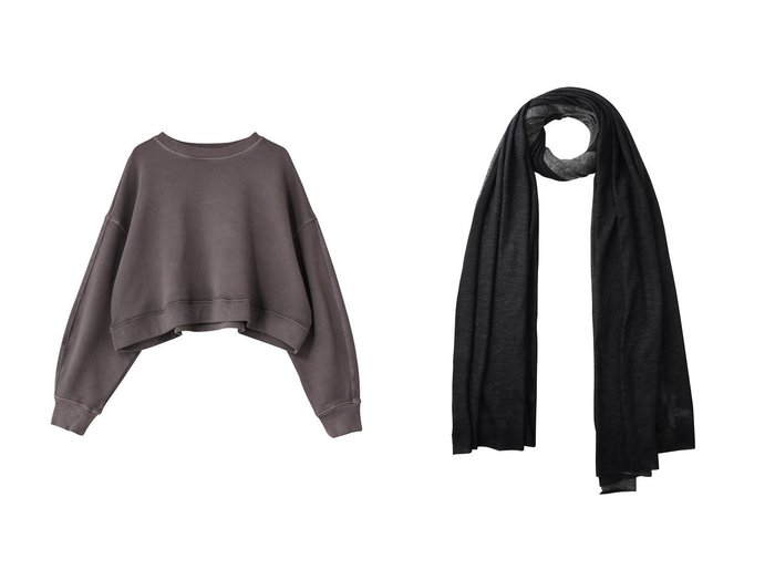【PLAIN PEOPLE/プレインピープル】のインディゴ裏毛製品染めスウェット&ダブルカシミヤニットストール おすすめ！トレンド、レディースファッションの通販 おすすめ人気トレンドファッション通販アイテム 人気、トレンドファッション・服の通販 founy(ファニー) 　ファッション　Fashion　レディースファッション　Fashion for Women　トップス・カットソー　Cut & Sew Tops　シャツ・ブラウス・オフィスカジュアル　Elegant Blouses & Button-Ups　レディースパーカー・カジュアルフーディー　Casual Hoodies & Sweatshirts　ロングTシャツ・Tシャツ　Longline T-Shirts & Tees　スウェット・クルーネックトップス　Sweatshirts & Crewnecks / Relaxed Fit Sweat Tops　カットソー・ベーシックTシャツ　Cut-and-Sewn Tops / Stretch Tees & Basics　ストール　Soft & Warm Scarves　マフラー・スヌード / 冬小物の定番　Scarves & Mufflers　インディゴ　Indigo Denim　ショート　Short, Short Length　シンプル　Simple, Minimal　スウェット / スエット　Sweatshirt, Sweatwear　バランス　Balance, Style Balance　新作・新入荷　New Arrivals / New In　ストール　Stole, Wrap　ベーシック　Basic, Essential　マフラー　Scarf, Muffler　冬　Winter / This Winter　夏　Summer　防寒　Cold Protection, Winter-Ready　|ID:crp329100000223999