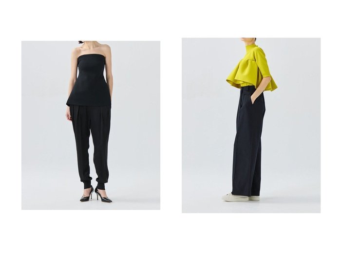 【TEECHI/ティーチ】のTMOサテンタックジョガーパンツ&TMOアシンメトリーワイドパンツ おすすめ！トレンド、レディースファッションの通販 おすすめ人気トレンドファッション通販アイテム 人気、トレンドファッション・服の通販 founy(ファニー) 　ファッション　Fashion　レディースファッション　Fashion for Women　パンツ　Pants & Trousers　インナー　Innerwear　サテン　Satin, Glossy Fabric　シルク　Silk, 100% Silk　ジャケット　Jacket, Outerwear　スラックス　Slacks, Dress Pants　セットアップ　Set-Up, Coordinated Outfit　ダブル　Double, Double-Breasted　定番　Standard, Basic Item　なめらか　Smooth, Silky Texture　フィット　Fit, Slim Fit　フロント　Front, Front Design　ポケット　Pocket, Pocket Detail　おすすめ　Recommended / Our Picks　エレガント 上品　Elegant　新作・新入荷　New Arrivals / New In　|ID:crp329100000224007