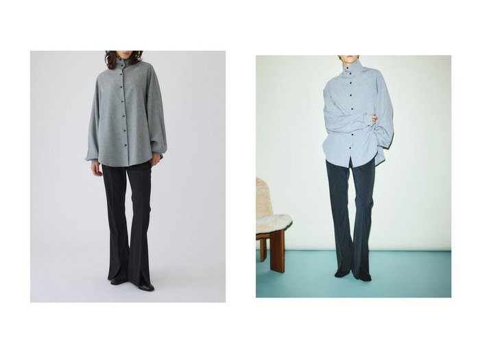 【RIM.ARK/リムアーク】のパンツ&シャツ おすすめ人気トレンドファッション通販アイテム 人気、トレンドファッション・服の通販 founy(ファニー) ファッション Fashion レディースファッション Fashion for Women トップス・カットソー Cut & Sew Tops シャツ・ブラウス・オフィスカジュアル Elegant Blouses & Button-Ups ボリューム袖・フリルスリーブブラウス Voluminous & Ruffle Sleeves / Puffy Sleeve Tops パンツ Pants & Trousers エレガント 上品 Elegant シャンブレー Chambray, Denim-Like Fabric シンプル Simple, Minimal スリーブ Sleeve, Long Sleeve / Short Sleeve ミックス Mix, Mixed Style ロング Long, Long-Length シューズ Shoes, Footwear フレア Flare, Flared フロント Front, Front Design |ID:crp329100000224015