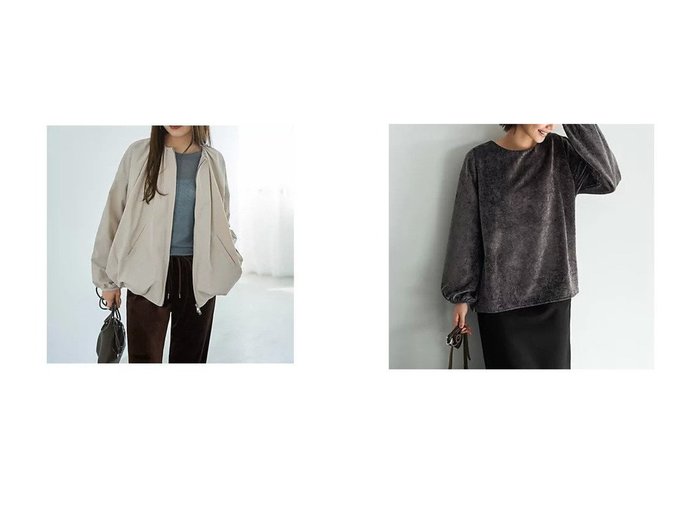 【STYLE DELI/スタイルデリ】の【LUXE】控えめなクラッシュベロアブラウス&タフタ調シワ加工バルーンブルゾン おすすめ人気トレンドファッション通販アイテム 人気、トレンドファッション・服の通販 founy(ファニー) ファッション Fashion レディースファッション Fashion for Women トップス・カットソー Cut & Sew Tops シャツ・ブラウス・オフィスカジュアル Elegant Blouses & Button-Ups ベロアトップス Velour Tops / Velvet-Look Items アウター Coat / Outerwear Collection ブルゾンジャケット・スポーティアウター Blouson Jackets インナー Innerwear クラッシュ Distressed, Crashed Style シンプル Simple, Minimal ジャケット Jacket, Outerwear ストレート Straight, Straight Cut スリーブ Sleeve, Long Sleeve / Short Sleeve フォルム Silhouette, Form ベロア Velour, Soft Velvet ポケット Pocket, Pocket Detail 冬 Winter / This Winter A/W・秋冬 Autumn/Winter イエロー Yellow ギャザー Gathered, Ruffled クール Cool, Chic シルバー Silver, Metallic Silver スリット Slit, Slit Detail タフタ Taffeta, Structured Fabric タートルネック Turtleneck, High Neck ダブル Double, Double-Breasted ドレープ Drape, Draping Fabric 定番 Standard, Basic Item 長袖 Long Sleeve, Full Sleeve ハイネック High Neck, Mock Neck |ID:crp329100000224028