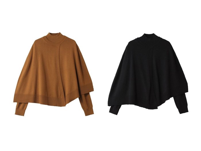 【CLANE/クラネ】のCAPE SET KNIT TOPS おすすめ！トレンド、レディースファッションの通販 おすすめ人気トレンドファッション通販アイテム 人気、トレンドファッション・服の通販 founy(ファニー) ファッション Fashion レディースファッション Fashion for Women トップス・カットソー Cut & Sew Tops ニット Knit Tops & Sweaters カジュアルプルオーバー・ニットトップス Pullovers & Knit Tops / Casual Pullovers なめらか Smooth, Silky Texture 新作・新入荷 New Arrivals / New In A/W・秋冬 Autumn/Winter |ID:crp329100000224056