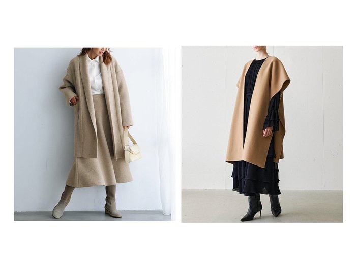 【DoCLASSE/ドゥクラッセ】のウールリバー・ストール風ジレコート&ストレッチウール・ショールカラーコート おすすめ！トレンド、レディースファッションの通販 おすすめ人気トレンドファッション通販アイテム 人気、トレンドファッション・服の通販 founy(ファニー) ファッション Fashion レディースファッション Fashion for Women アウター Coat / Outerwear Collection コート・ロングコート・ピーコート Long Coats, Peacoats & More 新作・新入荷 New Arrivals / New In ショール Shawl, Wrap ストレッチ Stretch, Stretchy Fabric セットアップ Set-Up, Coordinated Outfit プレミアム Premium, High-End ストール Stole, Wrap マフラー Scarf, Muffler ラグジュアリー Luxury, Elegant ロング Long, Long-Length 冬 Winter / This Winter |ID:crp329100000224076