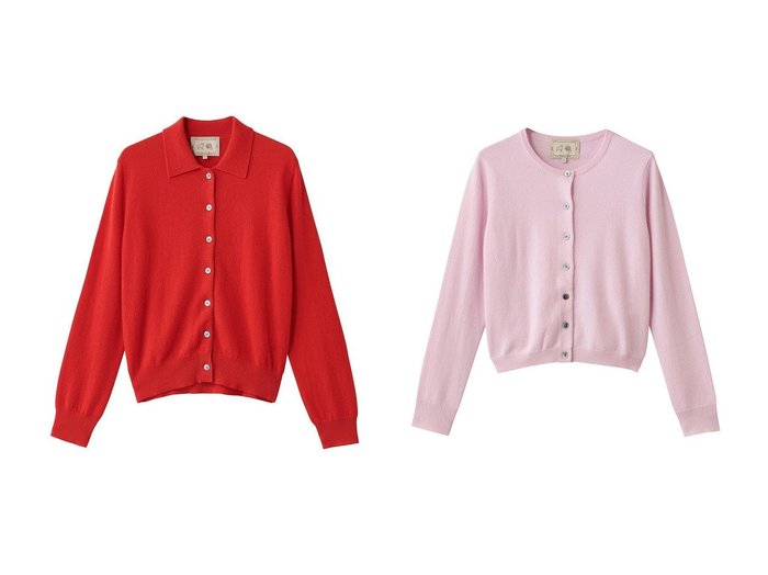 【DEMYLEE/デミーリー】のROMILLY シグネチャーカシミヤ ポロニットカーディガン&AVA シグネチャーカシミヤ クルーネックカーディガン おすすめ！トレンド、レディースファッションの通販 おすすめ人気トレンドファッション通販アイテム インテリア・キッズ・メンズ・レディースファッション・服の通販 founy(ファニー) https://founy.com/ ファッション Fashion レディースファッション Fashion for Women トップス・カットソー Cut & Sew Tops ニット Knit Tops & Sweaters カーディガン・羽織り Layered Style Cardigans カーディガン Cardigan, Knitwear クラシカル Classical, Vintage-Inspired エレガント 上品 Elegant 定番 Standard, Basic Item 新作・新入荷 New Arrivals / New In |ID:crp329100000224080