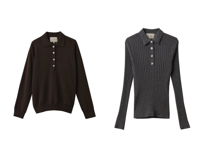 【DEMYLEE/デミーリー】のDEMIRA シグネチャーカシミヤ ポロニットプルオーバー&LUNA シグネチャーカシミヤ ポロカラーリブニットニットプルオーバー おすすめ！トレンド、レディースファッションの通販 おすすめ人気トレンドファッション通販アイテム インテリア・キッズ・メンズ・レディースファッション・服の通販 founy(ファニー) https://founy.com/ ファッション Fashion レディースファッション Fashion for Women トップス・カットソー Cut & Sew Tops ニット Knit Tops & Sweaters カジュアルプルオーバー・ニットトップス Pullovers & Knit Tops / Casual Pullovers クラシック Classic, Timeless Style スラックス Slacks, Dress Pants デニム Denim, Jeans Material フィット Fit, Slim Fit 定番 Standard, Basic Item 新作・新入荷 New Arrivals / New In |ID:crp329100000224081
