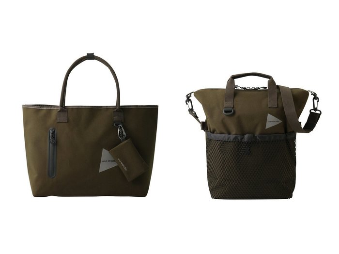 【and wander/アンドワンダー】の【UNISEX】ポリエステル コットン 2way バッグ&【UNISEX】ポリエステル コットン トート バッグ おすすめ！トレンド、レディースファッションの通販 おすすめ人気トレンドファッション通販アイテム インテリア・キッズ・メンズ・レディースファッション・服の通販 founy(ファニー) https://founy.com/ ファッション Fashion レディースファッション Fashion for Women バッグ Bags ユニセックス Unisex, Genderless アウトドア Outdoor Clothing ショルダー Shoulder, Shoulder Strap 新作・新入荷 New Arrivals / New In ジップ Zip, Zipper ポケット Pocket, Pocket Detail 旅行 Travel |ID:crp329100000224094