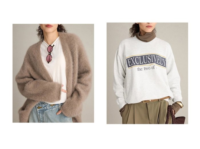 【BRILL/ブリル】のカレッジロゴスウェット&FOXカシミヤカーディガン おすすめ！トレンド、レディースファッションの通販 おすすめ人気トレンドファッション通販アイテム インテリア・キッズ・メンズ・レディースファッション・服の通販 founy(ファニー) https://founy.com/ ファッション Fashion レディースファッション Fashion for Women トップス・カットソー Cut & Sew Tops ニット Knit Tops & Sweaters カーディガン・羽織り Layered Style Cardigans シャツ・ブラウス・オフィスカジュアル Elegant Blouses & Button-Ups レディースパーカー・カジュアルフーディー Casual Hoodies & Sweatshirts ロングTシャツ・Tシャツ Longline T-Shirts & Tees スウェット・クルーネックトップス Sweatshirts & Crewnecks / Relaxed Fit Sweat Tops カットソー・ベーシックTシャツ Cut-and-Sewn Tops / Stretch Tees & Basics おすすめ Recommended / Our Picks カーディガン Cardigan, Knitwear バランス Balance, Style Balance フォックス Fox, Fox Fur ボトム Bottoms, Lower Wear ミドル Middle Length, Mid Height リュクス Luxury, Elegant, High-End, Chic 冬 Winter / This Winter 新作・新入荷 New Arrivals / New In 羽織 Haori, Light Jacket スウェット / スエット Sweatshirt, Sweatwear スタンダード Standard, Basic |ID:crp329100000224099