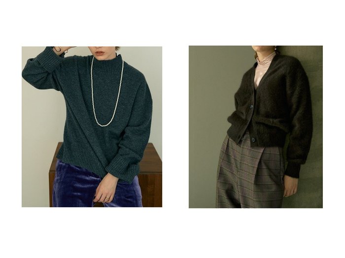 【DESIGN WORKS/デザイン ワークス】のカシミヤ混バックダブルスリットモックネックプルオーバー&フォックスカシミヤショートカーディガン おすすめ！トレンド、レディースファッションの通販 おすすめ人気トレンドファッション通販アイテム インテリア・キッズ・メンズ・レディースファッション・服の通販 founy(ファニー) https://founy.com/ ファッション Fashion レディースファッション Fashion for Women トップス・カットソー Cut & Sew Tops ニット Knit Tops & Sweaters カーディガン・羽織り Layered Style Cardigans カジュアルプルオーバー・ニットトップス Pullovers & Knit Tops / Casual Pullovers おすすめ Recommended / Our Picks カーディガン Cardigan, Knitwear コンパクト Compact, Small Size ショート Short, Short Length バランス Balance, Style Balance フォックス Fox, Fox Fur 新作・新入荷 New Arrivals / New In |ID:crp329100000224123