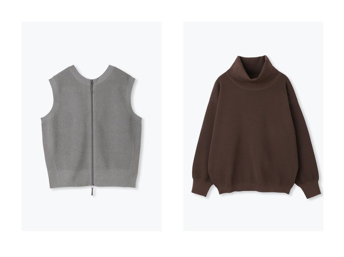 【lelill/レリル】のハイテクワッフル2WAY ジレ&ハイテクワッフル タートルニット おすすめ！トレンド、レディースファッションの通販 おすすめ人気トレンドファッション通販アイテム 人気、トレンドファッション・服の通販 founy(ファニー) ファッション Fashion レディースファッション Fashion for Women アウター Coat / Outerwear Collection レディースジャケット・軽アウター Jackets トップス・カットソー Cut & Sew Tops ニット Knit Tops & Sweaters カジュアルプルオーバー・ニットトップス Pullovers & Knit Tops / Casual Pullovers アンサンブル Ensemble Set ジャケット Jacket, Outerwear フロント Front, Front Design ベスト Vest, Waistcoat リブニット Rib Knit, Ribbed Knit ワッフル Waffle, Waffle Knit 定番 Standard, Basic Item 新作・新入荷 New Arrivals / New In 洗える Machine Washable スリム Slim, Slim Fit セーター Sweater, Knitwear タートル Turtleneck, Turtle Collar タートルネック Turtleneck, High Neck A/W・秋冬 Autumn/Winter |ID:crp329100000224126