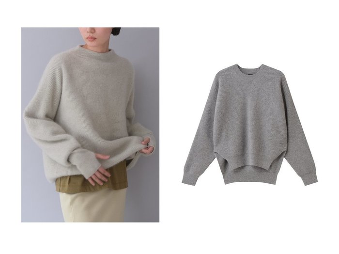 【BATONER/バトナー】のカシミヤ フォックス プログレッシブ ボート ネック&カシミヤ フォックス クルー ネック おすすめ！トレンド、レディースファッションの通販 おすすめ人気トレンドファッション通販アイテム 人気、トレンドファッション・服の通販 founy(ファニー) ファッション Fashion レディースファッション Fashion for Women トップス・カットソー Cut & Sew Tops ニット Knit Tops & Sweaters カジュアルプルオーバー・ニットトップス Pullovers & Knit Tops / Casual Pullovers スリーブ Sleeve, Long Sleeve / Short Sleeve フォックス Fox, Fox Fur 新作・新入荷 New Arrivals / New In |ID:crp329100000224133