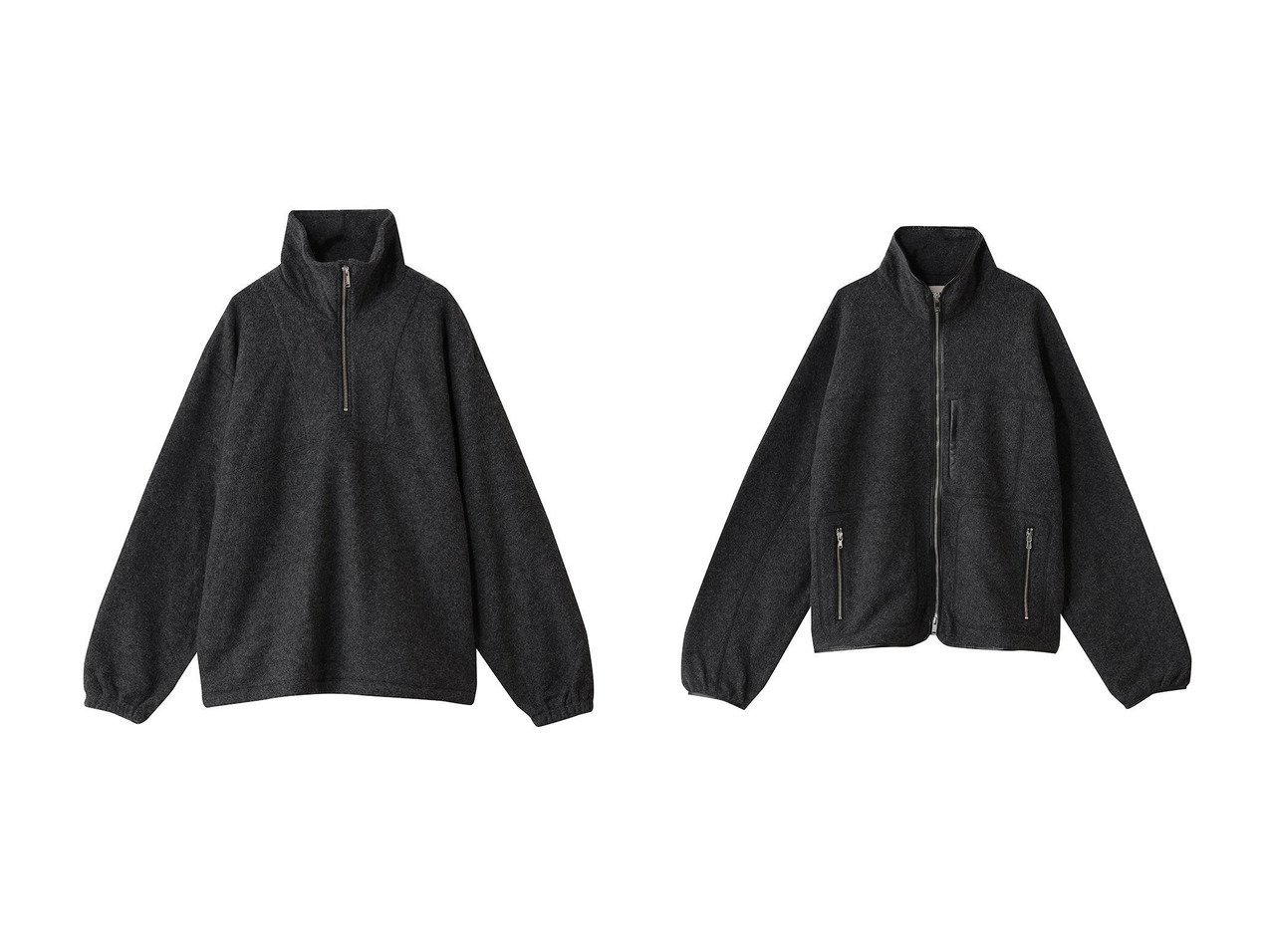 【YOKE / MEN/ヨーク】の【MEN】ウール フリース ジップ ブルゾン&【MEN】ウール フリース ハーフ ジップ プルオーバー おすすめ！トレンド、メンズファッションの通販 おすすめ人気トレンドファッション通販アイテム インテリア・キッズ・メンズ・レディースファッション・服の通販 founy(ファニー) 　ファッション　Fashion　メンズファッション　Fashion for Men　トップス・カットソー　Cut & Sew Tops　ニット・セーター / 定番トップス　Knit Tops & Sweaters　ジップ　Zip, Zipper　スポーティ　Sporty, Casual Athletic　ハーフ　Half, Half-Length　フロント　Front, Front Design　定番　Standard, Basic Item　新作・新入荷　New Arrivals / New In　軽量　Lightweight, Ultra Light　シャーリング　Shirring, Ruched　シルク　Silk, 100% Silk　ジャケット　Jacket, Outerwear　ブルゾン　Blouson, Bomber Jacket　ポケット　Pocket, Pocket Detail　ループ　Loop, Loop Knit　ブラック系　Black　|ID:crp329100000224140