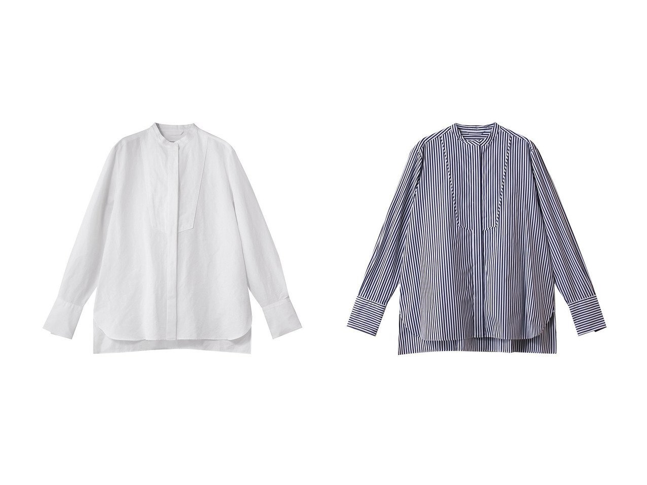 【AUBRIOT/オブリオ】のブザムシャツ&ファインブロード ストライプシャツ おすすめ！トレンド、レディースファッションの通販 おすすめ人気トレンドファッション通販アイテム インテリア・キッズ・メンズ・レディースファッション・服の通販 founy(ファニー) 　ファッション　Fashion　レディースファッション　Fashion for Women　トップス・カットソー　Cut & Sew Tops　シャツ・ブラウス・オフィスカジュアル　Elegant Blouses & Button-Ups　イタリア　Italy　クラシック　Classic, Timeless Style　シルク　Silk, 100% Silk　スリーブ　Sleeve, Long Sleeve / Short Sleeve　ドレス　Dress, One-Piece　フィット　Fit, Slim Fit　メンズ　Men's, Menswear　リネン　Linen, Linen Fabric　ロング　Long, Long-Length　エレガント 上品　Elegant　新作・新入荷　New Arrivals / New In　ホワイト系　White　ブルー系　Blue　|ID:crp329100000224148