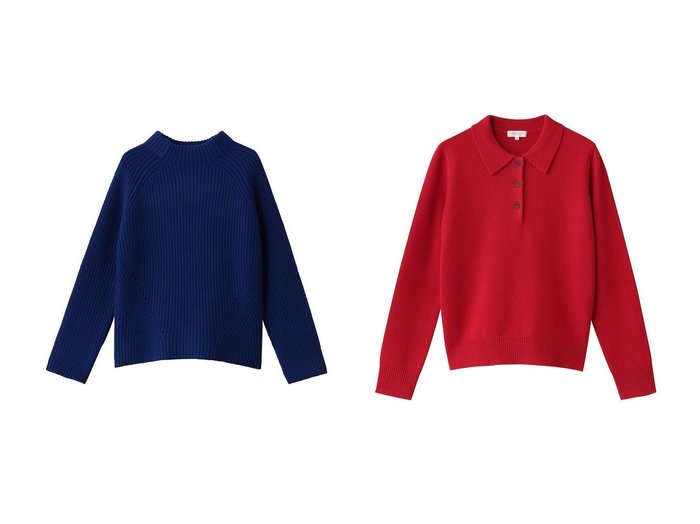【DEMYLEE/デミーリー】のDAPHNE ラムウール モックネックニットプルオーバー&RIGUEL ラムウール ポロニットプルオーバー おすすめ！トレンド、レディースファッションの通販 おすすめ人気トレンドファッション通販アイテム 人気、トレンドファッション・服の通販 founy(ファニー) ファッション Fashion レディースファッション Fashion for Women トップス・カットソー Cut & Sew Tops ニット Knit Tops & Sweaters カジュアルプルオーバー・ニットトップス Pullovers & Knit Tops / Casual Pullovers シンプル Simple, Minimal モックネック Mock Neck, Short Turtleneck 新作・新入荷 New Arrivals / New In |ID:crp329100000224162