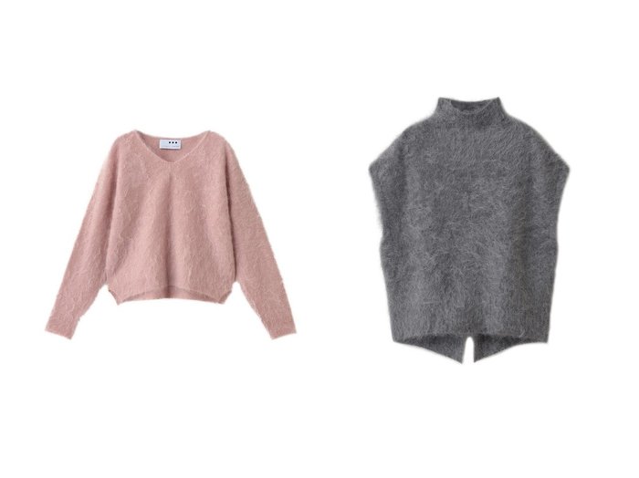 【three dots/スリー ドッツ】のファーカシミヤ プルオーバー&ファーカシミヤ ベスト おすすめ！トレンド、レディースファッションの通販 おすすめ人気トレンドファッション通販アイテム 人気、トレンドファッション・服の通販 founy(ファニー) ファッション Fashion レディースファッション Fashion for Women トップス・カットソー Cut & Sew Tops ニット Knit Tops & Sweaters カジュアルプルオーバー・ニットトップス Pullovers & Knit Tops / Casual Pullovers ベスト&ジレ / 重ね着スタイル Vests & Gilets デコルテ Décolleté, Neckline ミックス Mix, Mixed Style 新作・新入荷 New Arrivals / New In |ID:crp329100000224174
