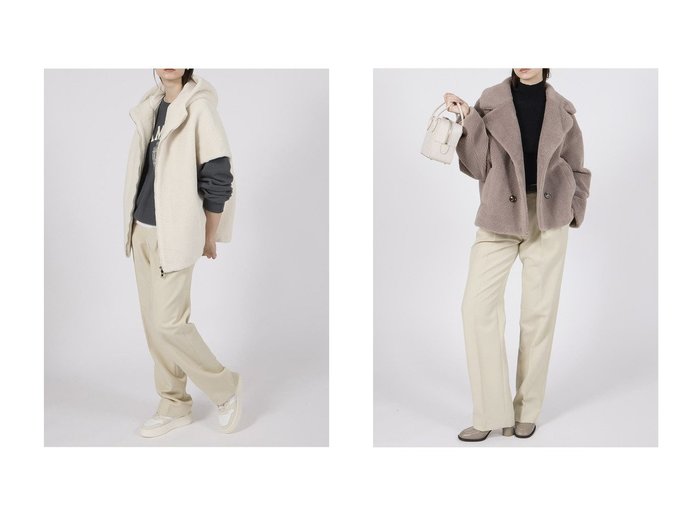 【LIGNAGGIO/リナージオ】のECOPEL ラムシャーリング風フレンチスリーブフードジレ&ECOPELラムシャーリング風ショートジャケット おすすめ！トレンド、レディースファッションの通販 おすすめ人気トレンドファッション通販アイテム 人気、トレンドファッション・服の通販 founy(ファニー) ファッション Fashion レディースファッション Fashion for Women アウター Coat / Outerwear Collection レディースジャケット・軽アウター Jackets シャーリング Shirring, Ruched ジャケット Jacket, Outerwear トレンド Trend, Trending Now ファブリック Fabric, Textile ベスト Vest, Waistcoat 新作・新入荷 New Arrivals / New In |ID:crp329100000224192