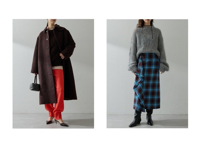 【Whim Gazette/ウィムガゼット】のCaニットパンツ&チェックフリンジスカート おすすめ！トレンド、レディースファッションの通販 おすすめ人気トレンドファッション通販アイテム 人気、トレンドファッション・服の通販 founy(ファニー) ファッション Fashion レディースファッション Fashion for Women パンツ Pants & Trousers スカート Skirts ロングスカート Long Skirts / Maxi & Midi Skirts おすすめ Recommended / Our Picks オレンジ Orange シューズ Shoes, Footwear セットアップ Set-Up, Coordinated Outfit フラット Flat, Flat Shoes リラックス Relax, Relaxed Fit エレガント 上品 Elegant 新作・新入荷 New Arrivals / New In クラシカル Classical, Vintage-Inspired シンプル Simple, Minimal タイトスカート Pencil Skirt, Tight Skirt チェック Check, Plaid, Tartan ドレープ Drape, Draping Fabric パープル Purple, Violet フリンジ Fringe, Tassel ロング Long, Long-Length A/W・秋冬 Autumn/Winter |ID:crp329100000224198