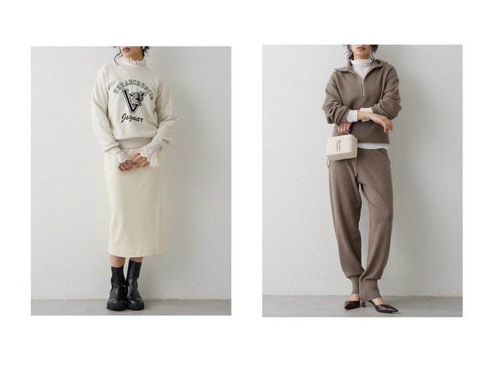 【Whim Gazette/ウィムガゼット】のCaニットパンツ&圧縮スムースタイトスカート おすすめ！トレンド、レディースファッションの通販 おすすめ人気トレンドファッション通販アイテム 人気、トレンドファッション・服の通販 founy(ファニー) ファッション Fashion レディースファッション Fashion for Women スカート Skirts ロングスカート Long Skirts / Maxi & Midi Skirts パンツ Pants & Trousers おすすめ Recommended / Our Picks なめらか Smooth, Silky Texture カットソー Cut and Sewn Top スマート Smart, Elegant セットアップ Set-Up, Coordinated Outfit タイトスカート Pencil Skirt, Tight Skirt フィット Fit, Slim Fit ロング Long, Long-Length エレガント 上品 Elegant 新作・新入荷 New Arrivals / New In |ID:crp329100000224199