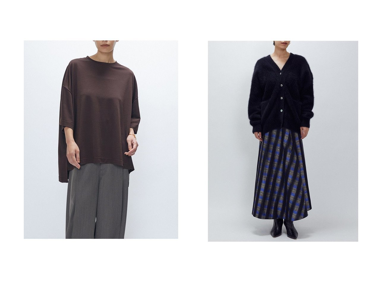 【1er Arrondissement/プルミエ アロンディスモン】の【WEB限定】〈COGTHEBIGSMOKE〉DELTA Tシャツ&オンブレーチェックアシメフレアースカート おすすめ！トレンド、レディースファッションの通販 おすすめ人気トレンドファッション通販アイテム インテリア・キッズ・メンズ・レディースファッション・服の通販 founy(ファニー) 　ファッション　Fashion　レディースファッション　Fashion for Women　トップス・カットソー　Cut & Sew Tops　シャツ・ブラウス・オフィスカジュアル　Elegant Blouses & Button-Ups　ロングTシャツ・Tシャツ　Longline T-Shirts & Tees　カットソー・ベーシックTシャツ　Cut-and-Sewn Tops / Stretch Tees & Basics　スカート　Skirts　ロングスカート　Long Skirts / Maxi & Midi Skirts　コレクション　Collection, Seasonal Line　ショート　Short, Short Length　シンプル　Simple, Minimal　スリット　Slit, Slit Detail　スリーブ　Sleeve, Long Sleeve / Short Sleeve　トレンド　Trend, Trending Now　バランス　Balance, Style Balance　パターン　Pattern, Design Print　リアル　Real, Realistic　ロンドン　London Style, British Inspired　人気　Popular, Best Seller　新作・新入荷　New Arrivals / New In　ブラック系　Black　ブラウン系　Brown　ブルー系　Blue　|ID:crp329100000224209
