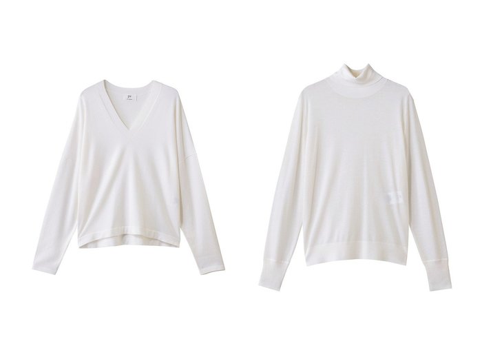【1er Arrondissement/プルミエ アロンディスモン】のスーパーファインウールボトルネック&スーパーファインVネックプルオーバー おすすめ！トレンド、レディースファッションの通販 おすすめ人気トレンドファッション通販アイテム 人気、トレンドファッション・服の通販 founy(ファニー) ファッション Fashion レディースファッション Fashion for Women トップス・カットソー Cut & Sew Tops ニット Knit Tops & Sweaters カジュアルプルオーバー・ニットトップス Pullovers & Knit Tops / Casual Pullovers Vネックトップス V-Neck Tops / V-Cut Neckline Shirts インナー Innerwear シアー Sheer, See-Through シンプル Simple, Minimal スリット Slit, Slit Detail ベーシック Basic, Essential 新作・新入荷 New Arrivals / New In |ID:crp329100000224211
