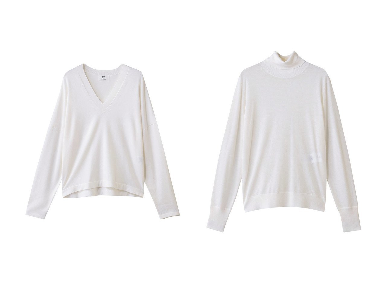 【1er Arrondissement/プルミエ アロンディスモン】のスーパーファインウールボトルネック&スーパーファインVネックプルオーバー おすすめ！トレンド、レディースファッションの通販 おすすめ人気トレンドファッション通販アイテム インテリア・キッズ・メンズ・レディースファッション・服の通販 founy(ファニー) 　ファッション　Fashion　レディースファッション　Fashion for Women　トップス・カットソー　Cut & Sew Tops　ニット　Knit Tops & Sweaters　カジュアルプルオーバー・ニットトップス　Pullovers & Knit Tops / Casual Pullovers　Vネックトップス　V-Neck Tops / V-Cut Neckline Shirts　インナー　Innerwear　シアー　Sheer, See-Through　シンプル　Simple, Minimal　スリット　Slit, Slit Detail　ベーシック　Basic, Essential　新作・新入荷　New Arrivals / New In　ホワイト系　White　ブラック系　Black　|ID:crp329100000224211