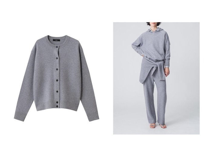 【ebure/エブール】のニュアンスニッティングカシミア ブルゾンカーディガン&ニュアンスニッティングカシミア フーデットプルオーバー おすすめ人気トレンドファッション通販アイテム 人気、トレンドファッション・服の通販 founy(ファニー) ファッション Fashion レディースファッション Fashion for Women トップス・カットソー Cut & Sew Tops ニット Knit Tops & Sweaters カーディガン・羽織り Layered Style Cardigans カジュアルプルオーバー・ニットトップス Pullovers & Knit Tops / Casual Pullovers カーディガン Cardigan, Knitwear ダブル Double, Double-Breasted チェック Check, Plaid, Tartan ブルゾン Blouson, Bomber Jacket おすすめ Recommended / Our Picks ポケット Pocket, Pocket Detail エレガント 上品 Elegant |ID:crp329100000224233