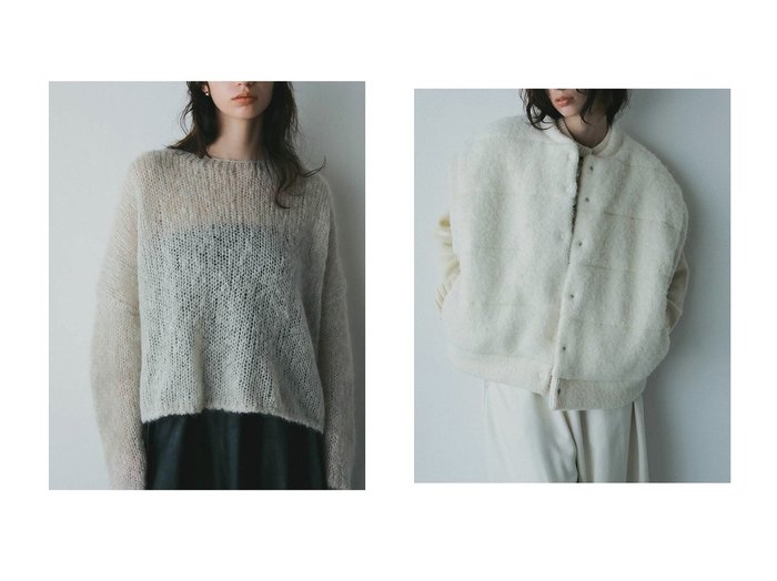 【HER./ハー】のアルパカブレンド中綿ニットベスト&モヘアメッシュプルオーバー おすすめ！トレンド、レディースファッションの通販 おすすめ人気トレンドファッション通販アイテム 人気、トレンドファッション・服の通販 founy(ファニー) ファッション Fashion レディースファッション Fashion for Women トップス・カットソー Cut & Sew Tops ニット Knit Tops & Sweaters カジュアルプルオーバー・ニットトップス Pullovers & Knit Tops / Casual Pullovers ベスト&ジレ / 重ね着スタイル Vests & Gilets タオル Towel, Bath Towel ベーシック Basic, Essential メッシュ Mesh, Net Fabric リラックス Relax, Relaxed Fit 新作・新入荷 New Arrivals / New In |ID:crp329100000224258