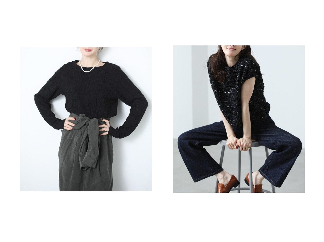 【MY WEAKNESS/マイ ウィークネス】のHilja T Shirt Long&Hilja Pullover おすすめ！トレンド、レディースファッションの通販 おすすめ人気トレンドファッション通販アイテム インテリア・キッズ・メンズ・レディースファッション・服の通販 founy(ファニー) 　ファッション　Fashion　レディースファッション　Fashion for Women　トップス・カットソー　Cut & Sew Tops　シャツ・ブラウス・オフィスカジュアル　Elegant Blouses & Button-Ups　ロングTシャツ・Tシャツ　Longline T-Shirts & Tees　カットソー・ベーシックTシャツ　Cut-and-Sewn Tops / Stretch Tees & Basics　ニット　Knit Tops & Sweaters　カジュアルプルオーバー・ニットトップス　Pullovers & Knit Tops / Casual Pullovers　2025年　2025　2025-2026秋冬・A/W　Autumn/Winter 2025–26 AW25–26　イタリア　Italy　カットソー　Cut and Sewn Top　シンプル　Simple, Minimal　ジャケット　Jacket, Outerwear　スリーブ　Sleeve, Long Sleeve / Short Sleeve　デニム　Denim, Jeans Material　フィット　Fit, Slim Fit　ロング　Long, Long-Length　A/W・秋冬　Autumn/Winter　ホワイト系　White　ブラック系　Black　|ID:crp329100000224260