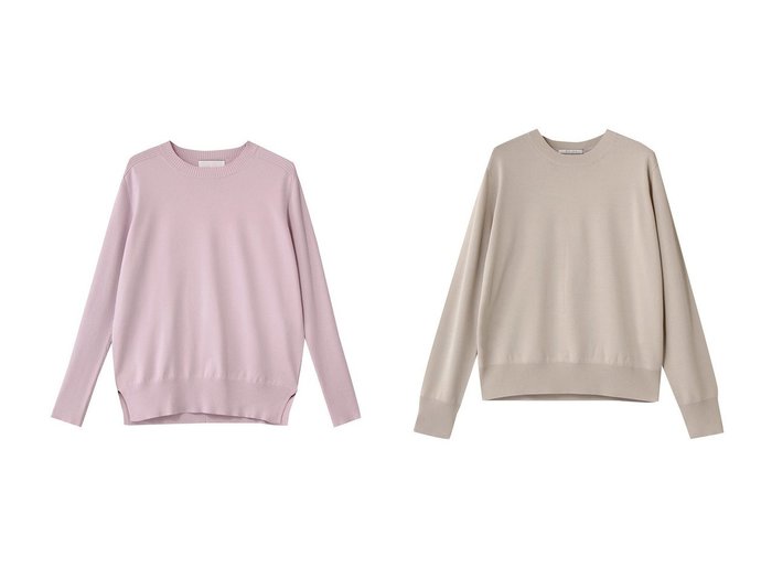 【BEIGE,/ベイジ,】のWILLOW(ウィロウ)/ストレッチクルーネックリブニット&LECERF(ルセルフ)/異素材バックシアーストレッチニット おすすめ！トレンド、レディースファッションの通販 おすすめ人気トレンドファッション通販アイテム インテリア・キッズ・メンズ・レディースファッション・服の通販 founy(ファニー) https://founy.com/ ファッション Fashion レディースファッション Fashion for Women トップス・カットソー Cut & Sew Tops ニット Knit Tops & Sweaters カジュアルプルオーバー・ニットトップス Pullovers & Knit Tops / Casual Pullovers インナー Innerwear コンパクト Compact, Small Size シンプル Simple, Minimal 新作・新入荷 New Arrivals / New In |ID:crp329100000224287