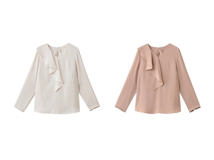 【allureville/アルアバイル】の【Loulou Willoughby】ラッフルスカーフブラウス&【Loulou Willoughby】ラッフルスカーフブラウス B おすすめ！トレンド、レディースファッションの通販 おすすめ人気トレンドファッション通販アイテム インテリア・キッズ・メンズ・レディースファッション・服の通販 founy(ファニー) https://founy.com/ ファッション Fashion レディースファッション Fashion for Women トップス・カットソー Cut & Sew Tops シャツ・ブラウス・オフィスカジュアル Elegant Blouses & Button-Ups アシンメトリー Asymmetrical Style ストライプ Stripe, Striped Pattern スリーブ Sleeve, Long Sleeve / Short Sleeve ファブリック Fabric, Textile フレア Flare, Flared マニッシュ Mannish, Boyish ロング Long, Long-Length エレガント 上品 Elegant 新作・新入荷 New Arrivals / New In 無地 Plain, Solid Color スカーフ Scarf, Neckwear セットアップ Set-Up, Coordinated Outfit |ID:crp329100000224290