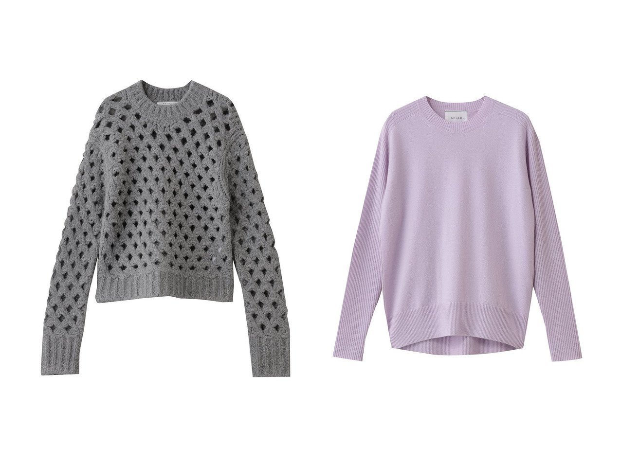 【BEIGE,/ベイジ,】のKOKOMO(ココモ)/ニット&POMPE(ポンプ)/ウールカシミヤ配色ラインクルーネックニット おすすめ！トレンド、レディースファッションの通販 おすすめ人気トレンドファッション通販アイテム インテリア・キッズ・メンズ・レディースファッション・服の通販 founy(ファニー) 　ファッション　Fashion　レディースファッション　Fashion for Women　トップス・カットソー　Cut & Sew Tops　ニット　Knit Tops & Sweaters　カジュアルプルオーバー・ニットトップス　Pullovers & Knit Tops / Casual Pullovers　インナー　Innerwear　タンク　Tank Top, Sleeveless Top　メッシュ　Mesh, Net Fabric　新作・新入荷　New Arrivals / New In　ブラック系　Black　グレー系　Gray　グリーン系　Green　|ID:crp329100000224333