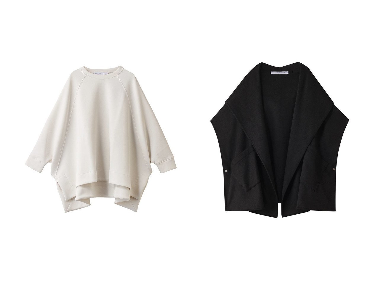 【martinique/マルティニーク】の【COGTHEBIGSMOKE】DAISY トップ&【COGTHEBIGSMOKE】GITTY HOODEDケープ おすすめ！トレンド、レディースファッションの通販 おすすめ人気トレンドファッション通販アイテム インテリア・キッズ・メンズ・レディースファッション・服の通販 founy(ファニー) 　ファッション　Fashion　レディースファッション　Fashion for Women　トップス・カットソー　Cut & Sew Tops　シャツ・ブラウス・オフィスカジュアル　Elegant Blouses & Button-Ups　ロングTシャツ・Tシャツ　Longline T-Shirts & Tees　カットソー・ベーシックTシャツ　Cut-and-Sewn Tops / Stretch Tees & Basics　アウター　Coat / Outerwear Collection　コート・ロングコート・ピーコート　Long Coats, Peacoats & More　エアリー　Airy Texture　シンプル　Simple, Minimal　ストレッチ　Stretch, Stretchy Fabric　スリット　Slit, Slit Detail　スリーブ　Sleeve, Long Sleeve / Short Sleeve　フォルム　Silhouette, Form　ロング　Long, Long-Length　ワイド　Wide, Wide Fit　エレガント 上品　Elegant　定番　Standard, Basic Item　新作・新入荷　New Arrivals / New In　イエロー系　Yellow　ブルー系　Blue　ブラック系　Black　|ID:crp329100000224341