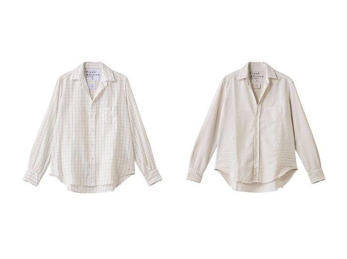 【Frank&Eileen/フランク&アイリーン】のEILEEN イタリアンコットン ウィンドウペンチェック シャツ&EILEEN イタリアンフェイマスカラーデニム シャツ おすすめ！トレンド、レディースファッションの通販 おすすめ人気トレンドファッション通販アイテム 人気、トレンドファッション・服の通販 founy(ファニー) ファッション Fashion レディースファッション Fashion for Women トップス・カットソー Cut & Sew Tops シャツ・ブラウス・オフィスカジュアル Elegant Blouses & Button-Ups クラシック Classic, Timeless Style スリーブ Sleeve, Long Sleeve / Short Sleeve バランス Balance, Style Balance ロング Long, Long-Length 新作・新入荷 New Arrivals / New In |ID:crp329100000224349