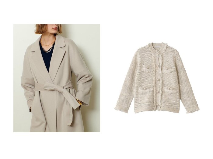 【allureville/アルアバイル】のWEB限定 カシミヤビーバーコート&スパンコールJQニットジャケット おすすめ！トレンド、レディースファッションの通販 おすすめ人気トレンドファッション通販アイテム 人気、トレンドファッション・服の通販 founy(ファニー) 　ファッション　Fashion　レディースファッション　Fashion for Women　アウター　Coat / Outerwear Collection　コート・ロングコート・ピーコート　Long Coats, Peacoats & More　レディースジャケット・軽アウター　Jackets　なめらか　Smooth, Silky Texture　ロング　Long, Long-Length　別注　Limited Edition, Custom Order　新作・新入荷　New Arrivals / New In　A/W・秋冬　Autumn/Winter　|ID:crp329100000224350