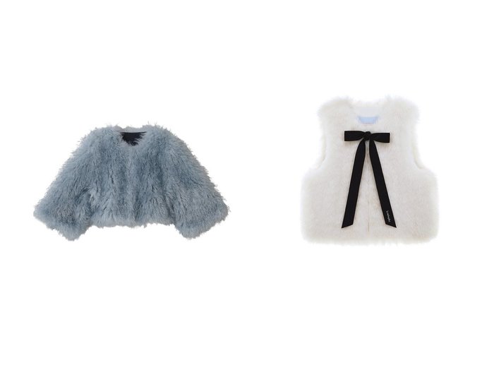 【Lemonplet/レモンプレット】のBLANCHE SHORT VEST&FAUX FUR MG LUMI JACKET おすすめ！トレンド、レディースファッションの通販 おすすめ人気トレンドファッション通販アイテム 人気、トレンドファッション・服の通販 founy(ファニー) ファッション Fashion レディースファッション Fashion for Women アウター Coat / Outerwear Collection レディースジャケット・軽アウター Jackets ブルゾンジャケット・スポーティアウター Blouson Jackets クロップド Cropped, Short Length ジャケット Jacket, Outerwear デニム Denim, Jeans Material バランス Balance, Style Balance フレア Flare, Flared ブルゾン Blouson, Bomber Jacket ラグジュアリー Luxury, Elegant ワイド Wide, Wide Fit ショート Short, Short Length フェイクファー Faux Fur, Imitation Fur フェミニン Feminine, Girly フォーマル Formal, Dressy フロント Front, Front Design ベスト Vest, Waistcoat ポケット Pocket, Pocket Detail リボン Ribbon, Bow ロング Long, Long-Length 再入荷 Restock / Back in Stock |ID:crp329100000224368