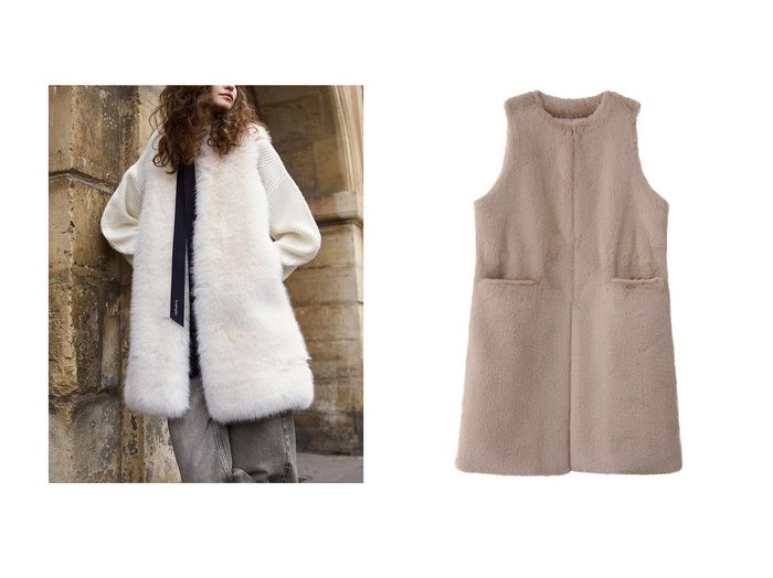 【Lemonplet/レモンプレット】のFAUX FUR MRD LAON VEST&BLANCHE MEDIUM VEST おすすめ！トレンド、レディースファッションの通販 おすすめ人気トレンドファッション通販アイテム 人気、トレンドファッション・服の通販 founy(ファニー) ファッション Fashion レディースファッション Fashion for Women アウター Coat / Outerwear Collection レディースジャケット・軽アウター Jackets ジャケット Jacket, Outerwear スタイリッシュ Stylish, Fashionable スリット Slit, Slit Detail フェミニン Feminine, Girly フロント Front, Front Design ベスト Vest, Waistcoat ポケット Pocket, Pocket Detail リボン Ribbon, Bow ロング Long, Long-Length 再入荷 Restock / Back in Stock バランス Balance, Style Balance フェイクファー Faux Fur, Imitation Fur エレガント 上品 Elegant 新作・新入荷 New Arrivals / New In A/W・秋冬 Autumn/Winter |ID:crp329100000224369