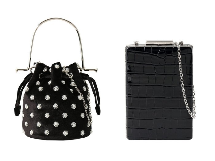 【allureville/アルアバイル】の【Loulou Willoughby】パール刺繍ベロア巾着バッグ&【Loulou Willoughby】PORTRAIT CROCO CLUTCH おすすめ！トレンド、レディースファッションの通販 おすすめ人気トレンドファッション通販アイテム 人気、トレンドファッション・服の通販 founy(ファニー) ファッション Fashion レディースファッション Fashion for Women トップス・カットソー Cut & Sew Tops ベロアトップス Velour Tops / Velvet-Look Items バッグ Bags エレガント 上品 Elegant パール Pearl, Pearl Accent フラワー Flower, Floral ベロア Velour, Soft Velvet ホリデーシーズン Holiday Season メタル Metal, Metal Parts モチーフ Motif, Design Theme リュクス Luxury, Elegant, High-End, Chic 巾着 Drawstring Bag, Kinchaku 新作・新入荷 New Arrivals / New In A/W・秋冬 Autumn/Winter クラッチ Clutch, Clutch Bag クロコ Crocodile, Croc Embossed スクエア Square, Square Shape フォルム Silhouette, Form |ID:crp329100000224370