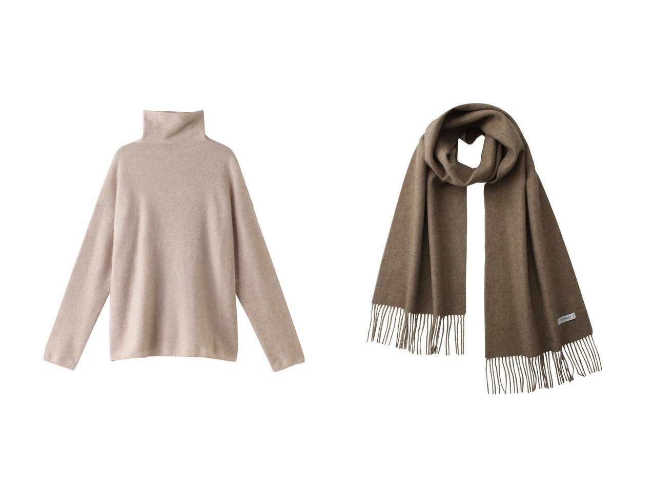 【DONGLI/ドンリー】の【UNISEX】マフラー&HIGHNECK おすすめ！トレンド、レディースファッションの通販 おすすめ人気トレンドファッション通販アイテム インテリア・キッズ・メンズ・レディースファッション・服の通販 founy(ファニー) 　ファッション　Fashion　レディースファッション　Fashion for Women　トップス・カットソー　Cut & Sew Tops　ニット　Knit Tops & Sweaters　カジュアルプルオーバー・ニットトップス　Pullovers & Knit Tops / Casual Pullovers　ストール　Soft & Warm Scarves　マフラー・スヌード / 冬小物の定番　Scarves & Mufflers　ユニセックス　Unisex, Genderless　インナー　Innerwear　ベーシック　Basic, Essential　再入荷　Restock / Back in Stock　A/W・秋冬　Autumn/Winter　オーガニック　Organic Cotton　シンプル　Simple, Minimal　ストール　Stole, Wrap　フリンジ　Fringe, Tassel　マフラー　Scarf, Muffler　グレー系　Gray　ベージュ系　Beige　ホワイト系　White　ブラウン系　Brown　|ID:crp329100000224372