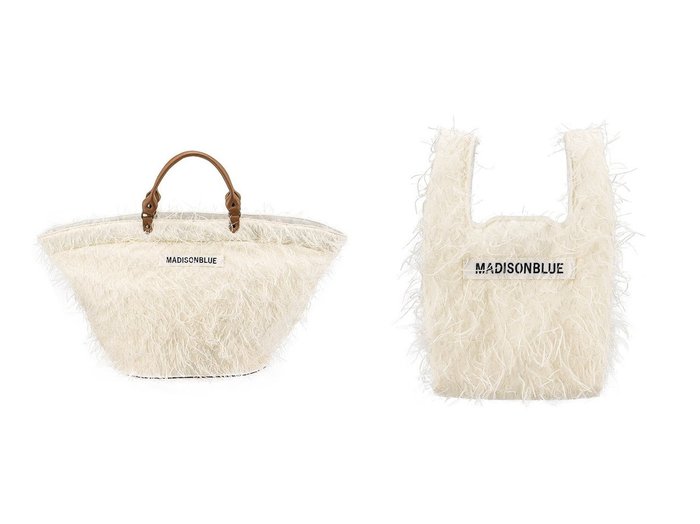 【MADISONBLUE/マディソンブルー】のSHOP BAG S EYELASH ショップバッグ&BIG TOTE BAG EYELASH ビッグトートバッグ おすすめ！トレンド、レディースファッションの通販 おすすめ人気トレンドファッション通販アイテム 人気、トレンドファッション・服の通販 founy(ファニー) ファッション Fashion レディースファッション Fashion for Women バッグ Bags シャイニー Shiny, Glossy Finish ジャカード／ジャガード Jacquard, Woven Pattern フェザー Feather, Feather Detail フォルム Silhouette, Form フランス France, French フリンジ Fringe, Tassel エレガント 上品 Elegant 新作・新入荷 New Arrivals / New In |ID:crp329100000224381