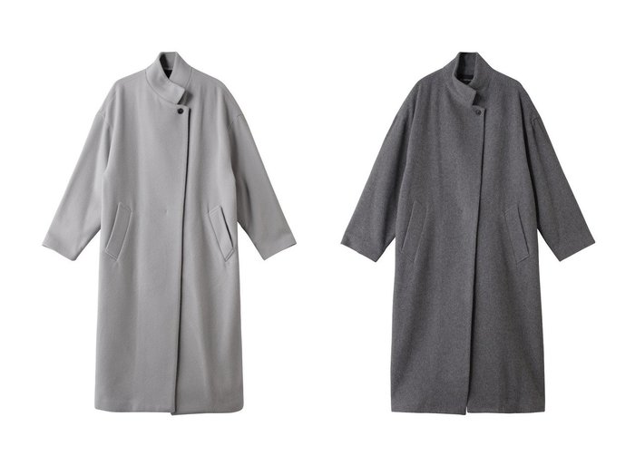 【mizuiro ind/ミズイロ インド】のwool blend stand collar CT コート おすすめ！トレンド、レディースファッションの通販 おすすめ人気トレンドファッション通販アイテム 人気、トレンドファッション・服の通販 founy(ファニー) ファッション Fashion レディースファッション Fashion for Women アウター Coat / Outerwear Collection コート・ロングコート・ピーコート Long Coats, Peacoats & More スタンド Stand Collar, Upright Stand フロント Front, Front Design ロング Long, Long-Length 人気 Popular, Best Seller 定番 Standard, Basic Item 新作・新入荷 New Arrivals / New In A/W・秋冬 Autumn/Winter |ID:crp329100000224403