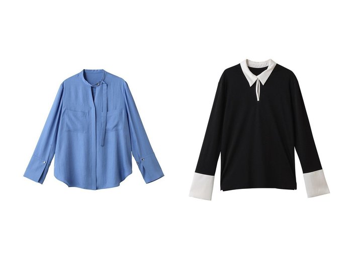 【allureville/アルアバイル】のファンクショナルカットプルオーバー&ブライトツイルアシメボウブラウス おすすめ！トレンド、レディースファッションの通販 おすすめ人気トレンドファッション通販アイテム 人気、トレンドファッション・服の通販 founy(ファニー) ファッション Fashion レディースファッション Fashion for Women トップス・カットソー Cut & Sew Tops シャツ・ブラウス・オフィスカジュアル Elegant Blouses & Button-Ups ロングTシャツ・Tシャツ Longline T-Shirts & Tees カジュアルプルオーバー・ニットトップス Pullovers & Knit Tops / Casual Pullovers カットソー・ベーシックTシャツ Cut-and-Sewn Tops / Stretch Tees & Basics アシンメトリー Asymmetrical Style エレガント 上品 Elegant スリーブ Sleeve, Long Sleeve / Short Sleeve ツイル Twist, Twisted Detail ロング Long, Long-Length 新作・新入荷 New Arrivals / New In |ID:crp329100000224411