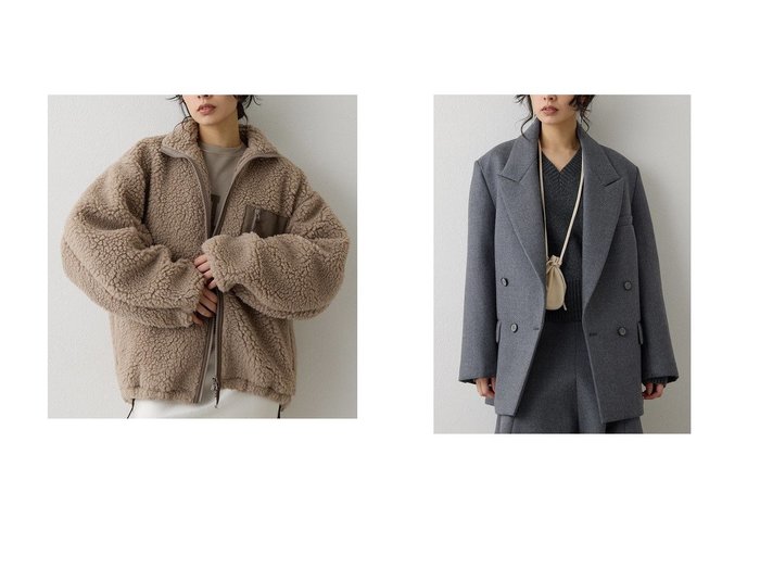 【Whim Gazette/ウィムガゼット】のボンディングオーバージャケット&ボアブルゾンジャケット おすすめ！トレンド、レディースファッションの通販 おすすめ人気トレンドファッション通販アイテム 人気、トレンドファッション・服の通販 founy(ファニー) ファッション Fashion レディースファッション Fashion for Women アウター Coat / Outerwear Collection レディースジャケット・軽アウター Jackets ブルゾンジャケット・スポーティアウター Blouson Jackets ジャケット Jacket, Outerwear パイピング Piping, Trim Design ブルゾン Blouson, Bomber Jacket ポケット Pocket, Pocket Detail 新作・新入荷 New Arrivals / New In |ID:crp329100000224417