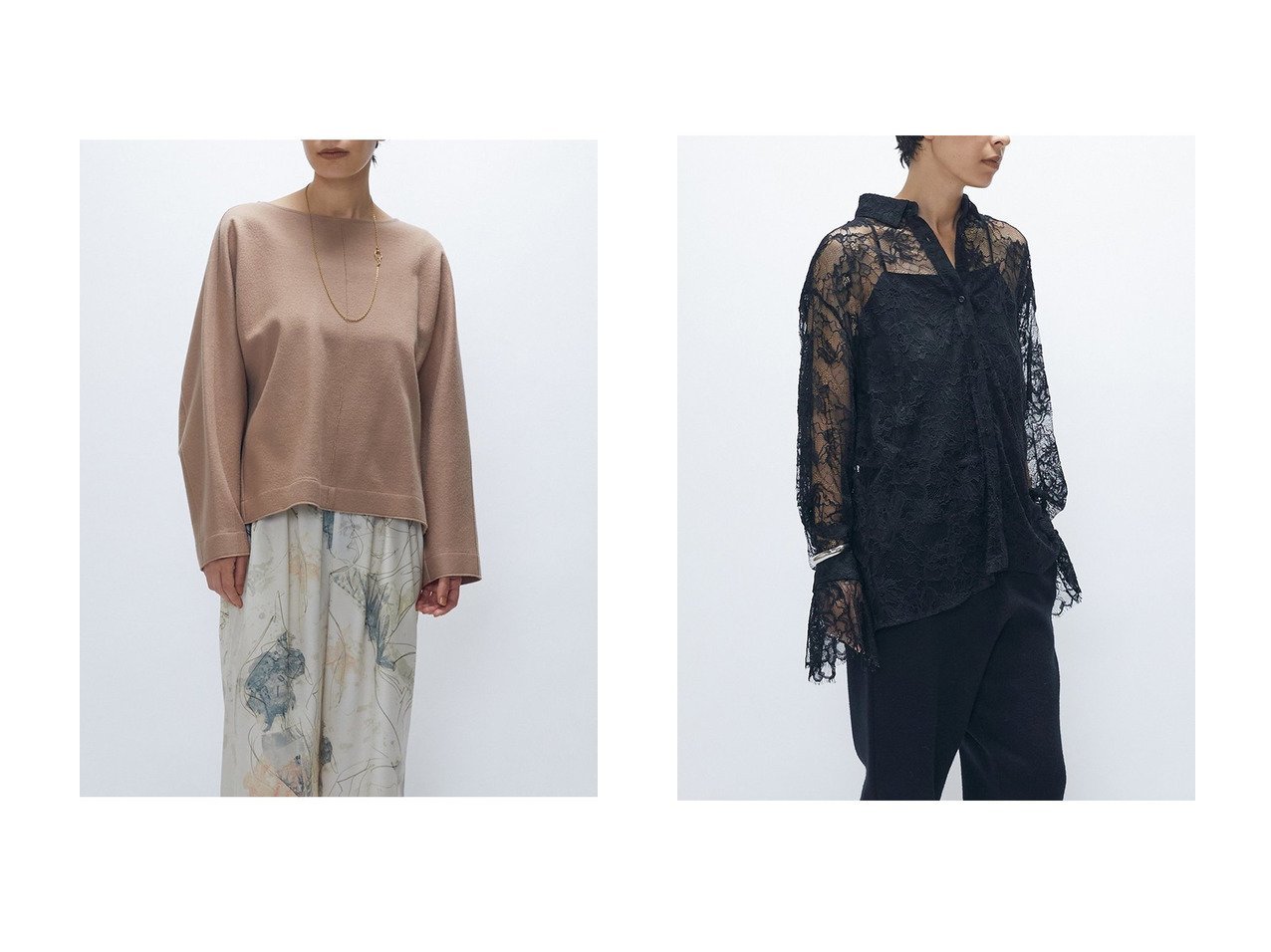 【1er Arrondissement/プルミエ アロンディスモン】のウールスムースドルマントップス&レースブラウス おすすめ！トレンド、レディースファッションの通販 おすすめ人気トレンドファッション通販アイテム インテリア・キッズ・メンズ・レディースファッション・服の通販 founy(ファニー) 　ファッション　Fashion　レディースファッション　Fashion for Women　トップス・カットソー　Cut & Sew Tops　シャツ・ブラウス・オフィスカジュアル　Elegant Blouses & Button-Ups　おすすめ　Recommended / Our Picks　なめらか　Smooth, Silky Texture　スリーブ　Sleeve, Long Sleeve / Short Sleeve　セットアップ　Set-Up, Coordinated Outfit　ルーズ　Loose, Oversized　ロング　Long, Long-Length　エレガント 上品　Elegant　新作・新入荷　New Arrivals / New In　ベージュ系　Beige　グレー系　Gray　ブルー系　Blue　ブラック系　Black　|ID:crp329100000224422