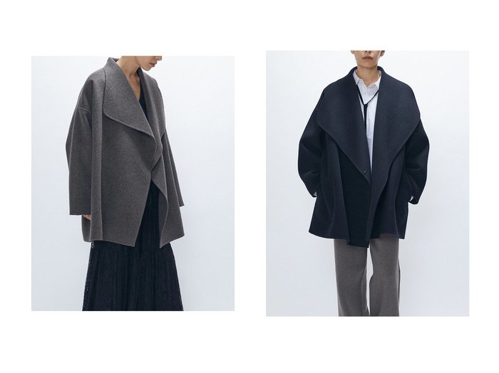 【1er Arrondissement/プルミエ アロンディスモン】のTOPダブルビーバーショールコート おすすめ！トレンド、レディースファッションの通販 おすすめ人気トレンドファッション通販アイテム 人気、トレンドファッション・服の通販 founy(ファニー) ファッション Fashion レディースファッション Fashion for Women アウター Coat / Outerwear Collection コート・ロングコート・ピーコート Long Coats, Peacoats & More エレガント 上品 Elegant ショート Short, Short Length ショール Shawl, Wrap 新作・新入荷 New Arrivals / New In |ID:crp329100000224423
