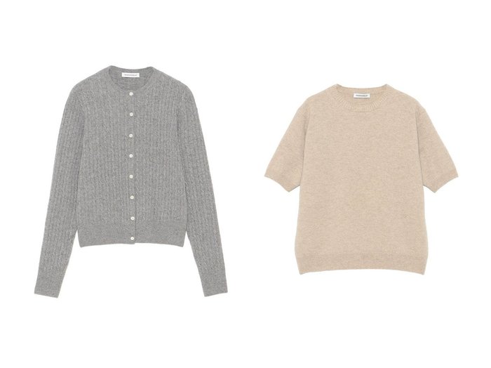 【MADISONBLUE/マディソンブルー】のPETIT CABLE CREW NECK CD クルーネックカーディガン&S PO クルーネックプルオーバー おすすめ！トレンド、レディースファッションの通販 おすすめ人気トレンドファッション通販アイテム 人気、トレンドファッション・服の通販 founy(ファニー) ファッション Fashion レディースファッション Fashion for Women トップス・カットソー Cut & Sew Tops ニット Knit Tops & Sweaters カーディガン・羽織り Layered Style Cardigans カジュアルプルオーバー・ニットトップス Pullovers & Knit Tops / Casual Pullovers カーディガン Cardigan, Knitwear コンパクト Compact, Small Size 新作・新入荷 New Arrivals / New In A/W・秋冬 Autumn/Winter リラックス Relax, Relaxed Fit ルーズ Loose, Oversized エレガント 上品 Elegant |ID:crp329100000224436